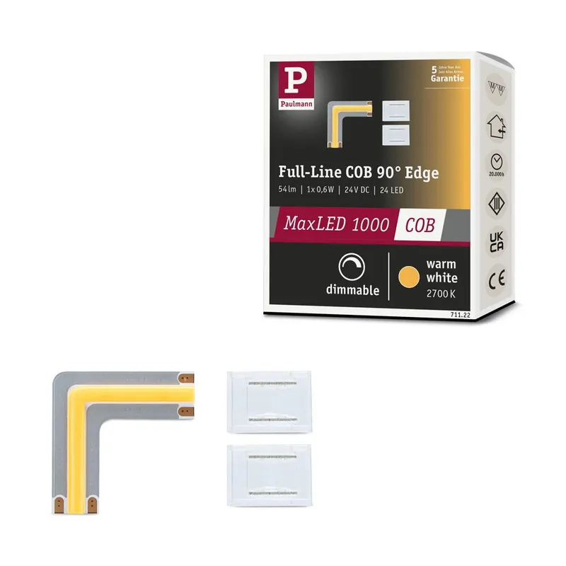Paulmann MaxLED 500 Full-Line COB Eckverbinder in Silber 0,3W 25lm 2700K Online Kaufen