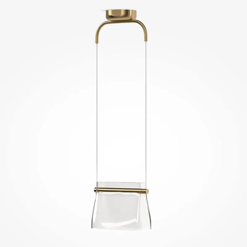 Ausverkauf LED Pendelleuchte Cabaret in Messing und Transparent 8W 850lm