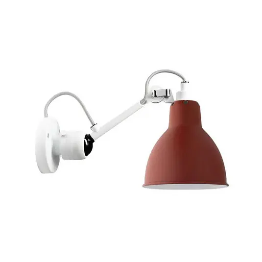 304 Wandleuchte Weiß/Rot - Lampe Gras Abverkauf