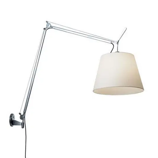 Tolomeo Mega Wandleuchte m/Dimmer Ø360 Alu/Weiß - Artemide Neue Kollektion