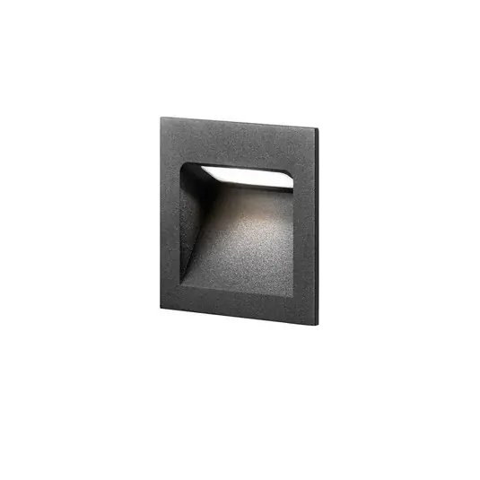 Highlight Deli 1 LED Einbauwandlampe IP54 3000K Schwarz - LIGHT-POINT