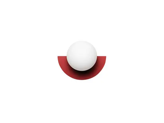 Candy Little Circle 180 S Wandleuchte, rot - Swedish Ninja Preisreduziert