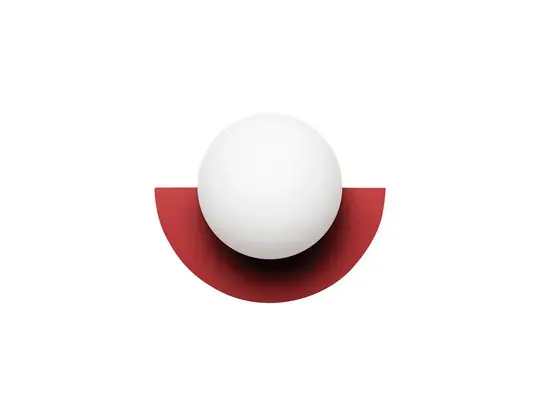 Günstig Candy Big Circle 180 L Wandleuchte, rot - Swedish Ninja
