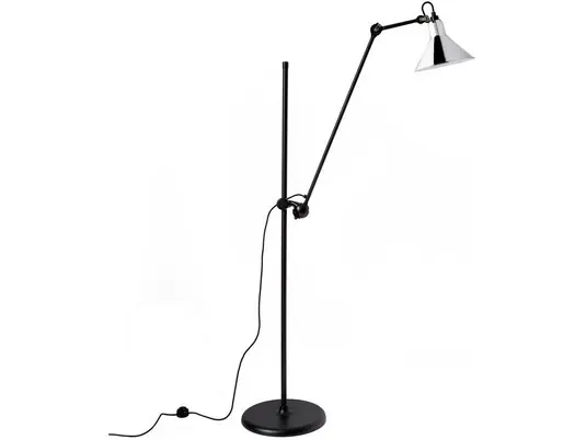 215 Stehleuchte Schwarz/Chrom - Lampe Gras Knallerangebot