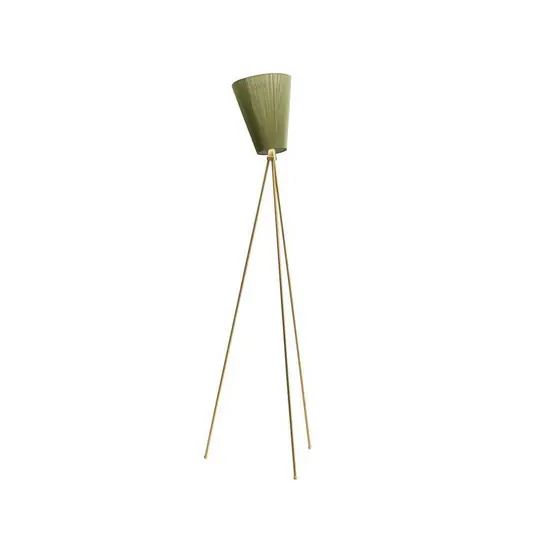 Knallerangebot Oslo Wood Stehleuchte Gold/Olive - Northern