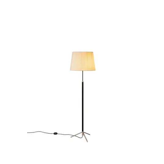 Pie de Salón G1 Stehlampe chrom/beige, Ø40 cm - Santa & Cole Super-Preis