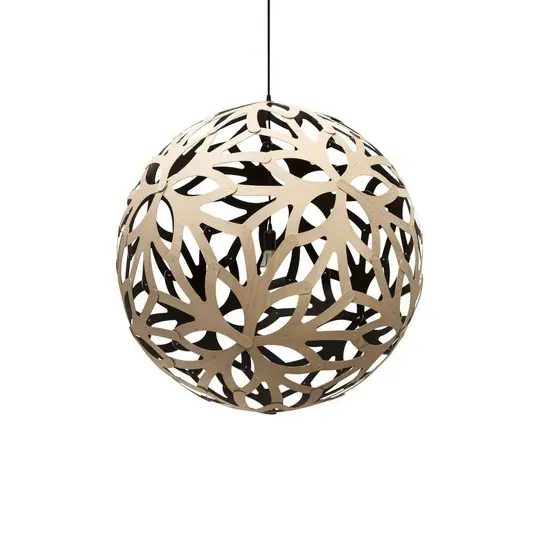 Aktuell Floral Pendelleuchte Ø80 Schwarz 1 Seite - David Trubridge