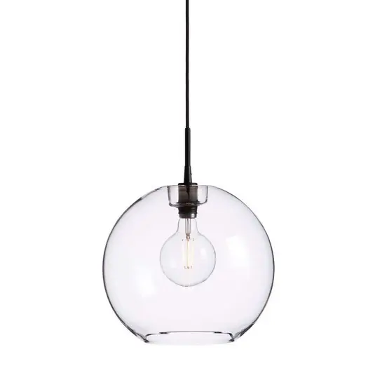 Gloria Pendelleuchte Ø380 Schwarz/Klares Glas - Belid Zertifiziert