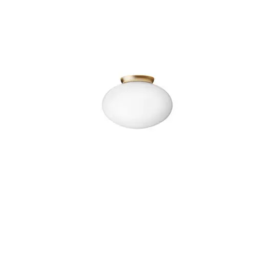 Rizzatto 301 Deckenlampe, Ø 30 cm messingfarben/opal - Nuura Preisreduziert
