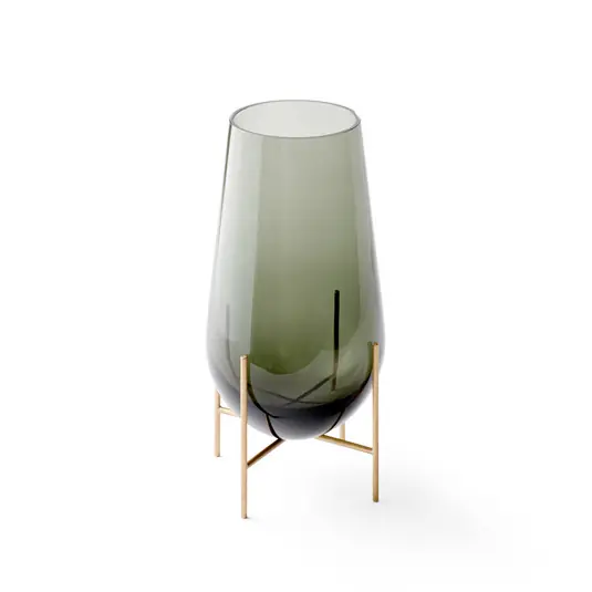 Echasse Vase, Höhe 45 cm, rauchgrau/grün/messing - Audo Jetzt Kaufen