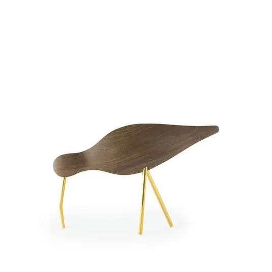 Shorebird Bildhauerei Large Walnuss - Normann Copenhagen Highlight