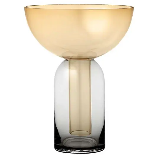 Bestpreis Torus Vase Ø15 Schwarz/Bernstein - AYTM