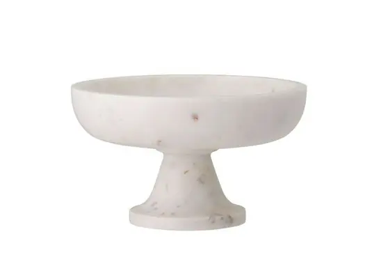 Eris Pedestal Schale White Marble - Bloomingville Garantierte Lieferung