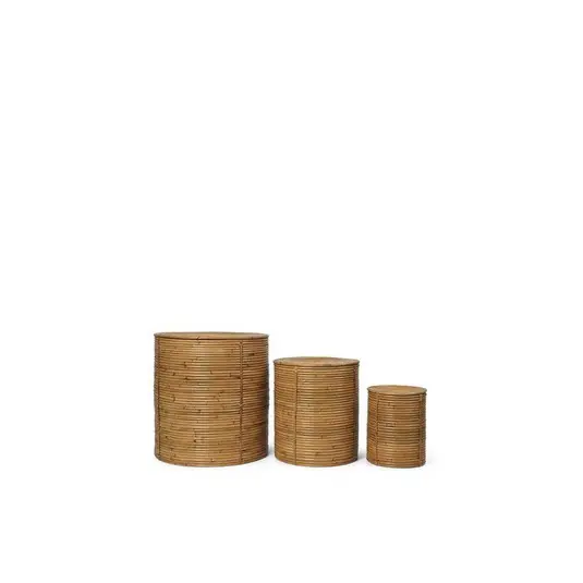 Markenware Column Storage Set of 3 Natural Stained - Ferm Living