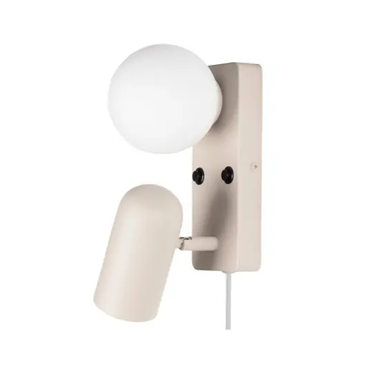 Top-Angebot Doppio Wandleuchte beige Höhe 24 cm 2fl. - Globen Lighting