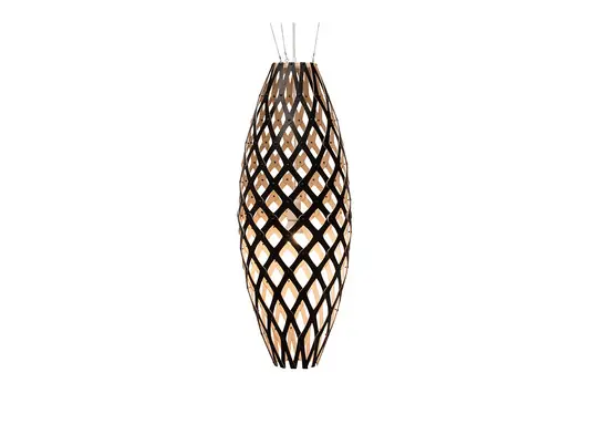 Hinaki Pendelleuchte H140 Schwarz 1 Seite - David Trubridge Preis Gesenkt