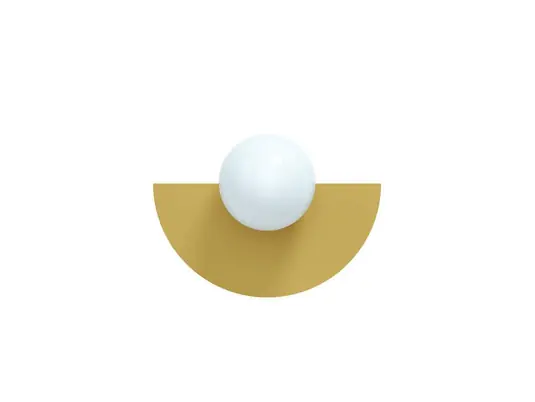 Echt Candy Big Circle 180 S Wandleuchte, gelb - Swedish Ninja
