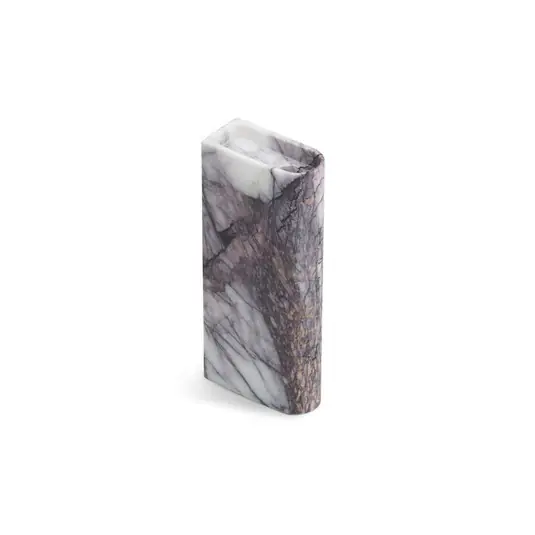 Solange Der Vorrat Reicht Monolith Kerzenhalter Tall Mixed White Marble - Northern