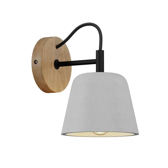 Rabatt Kalinda Wandleuchte Grey/Oak - Lucande