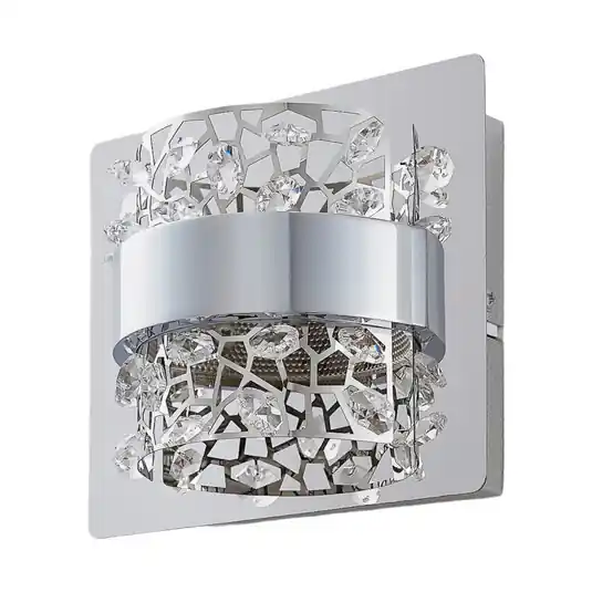 Neelie LED Wandleuchte Chrome - Lucande Highlight