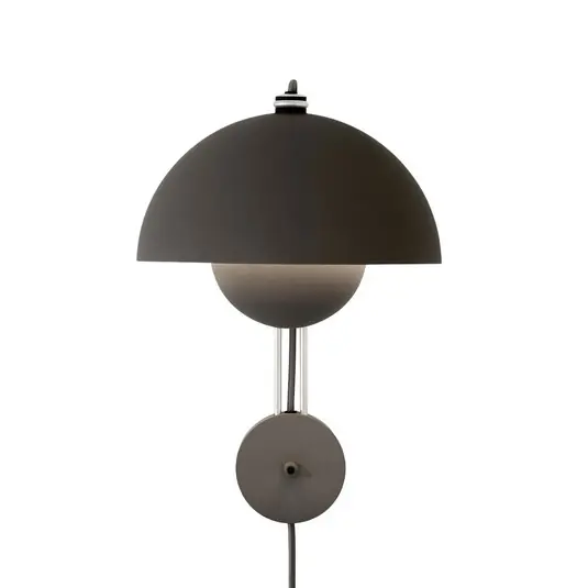Flowerpot VP8 Wandlampe, Stecker, schwarz matt - &TRADITION Expressversand