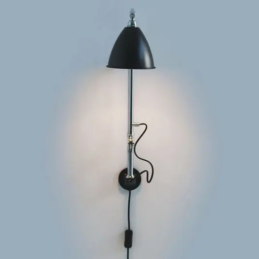 Neue Kollektion Bestlite BL5 Wandleuchte Ø16 Chrom/Schwarz - GUBI