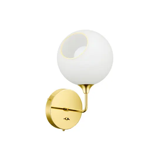 Knallerangebot Ballroom Short Wandlampe, weiß/gold, Schalter - Design By Us