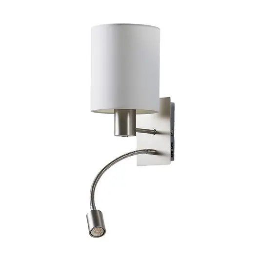 Shajan Wandleuchte Nickel/White - Lindby Versand Am Gleichen Tag