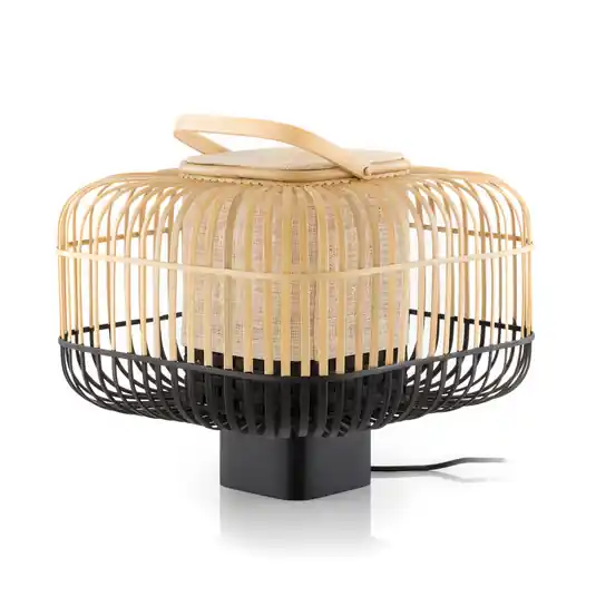 Preis Gesenkt Bamboo Square Tischleuchte S Black - Forestier