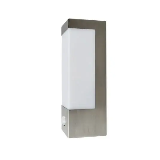 Severina LED-Außenwandlampe, 25 cm, Sensor, Stahl - Lindby Knallerangebot