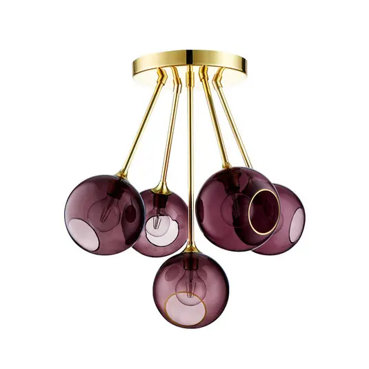 Direkt Vom Hersteller Ballroom Molecule Pendelleuchte Brass/Purple - Design By Us