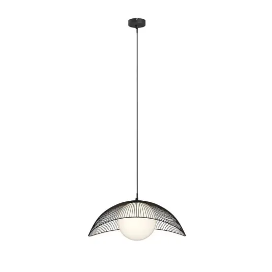 Bestseller Fabronia Pendelleuchte Opal/Black - Lindby
