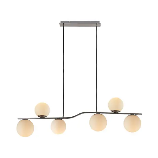 Neue Kollektion Avalyn Pendelleuchte Opal/Nickel - Lindby