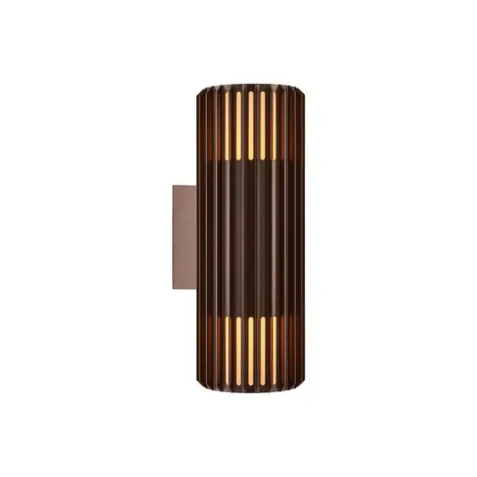 Ausverkauf Aludra Double Seaside Außenwandlampe, Alu, braun, 2-flg.