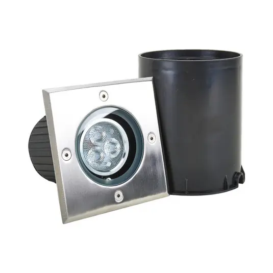Jos Square Erd Spot IP67 Steel - Lucande Zertifiziert