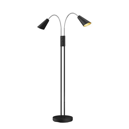 Medira Stehleuchte Black/Gold - Lucande Sichere Zahlung