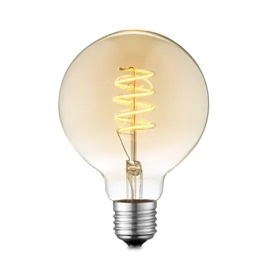Leuchtmittel LED 4W Amber G95 Dimbar E27 - Lucande Top-Seller