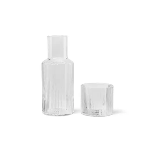 Garantierte Lieferung Ripple Carafe Set Small Clear - Ferm Living