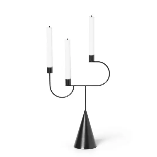 Neu Im Sortiment Avant Candelabra Black - Ferm Living