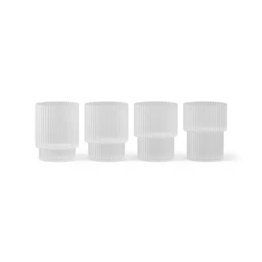 Ripple Small Glasses Set of 4 Frosted - Ferm Living Heißes Angebot