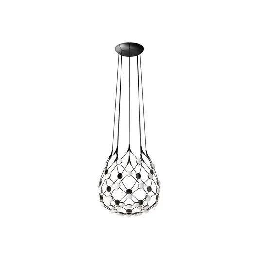 Sofort Bestellen Mesh Pendelleuchte Ø100xH90 Phase 2m Black - Luceplan
