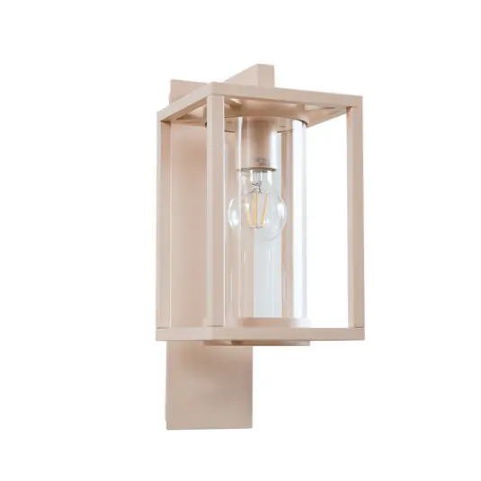 Ferda Außenwandleuchte, Fassung unten, beige, IP44 - Lucande Sale