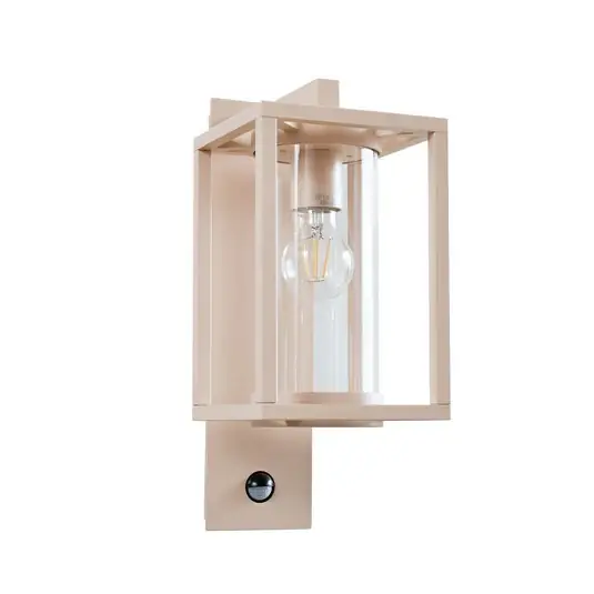 Ferda Außenwandlampe, Sensor, Fassung unten, beige - Lucande Geprüft