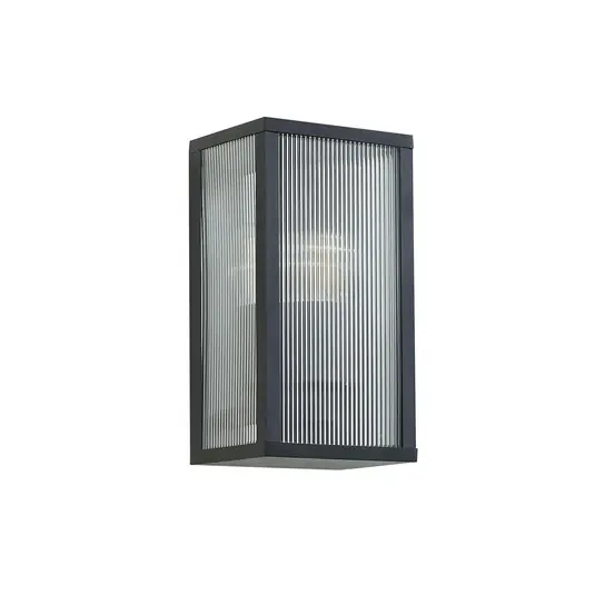 Peldar Außenwandlampe, anthrazit/geriffelt, 26 cm - Lindby Bestseller