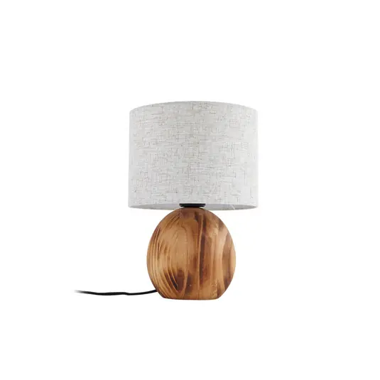 Mayumi Tischleuchte Holz/Grau - Lindby Super-Preis