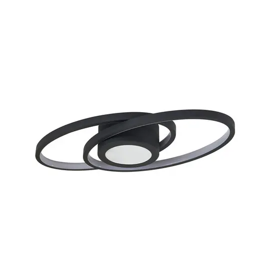 Thalina LED Deckenleuchte 60cm Schwarz/Weiß - Lindby Finale Aktion