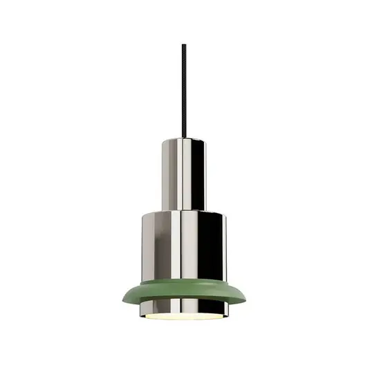 Markenware Chaumont Pendelleuchte Ø19xH28 Nickel/Green - DCW
