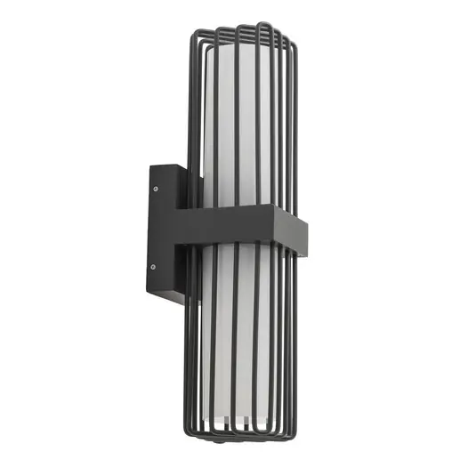 Chandan Außenwandlampe, anthrazit, 2-flg., IP54 - Lucande Ausverkauf
