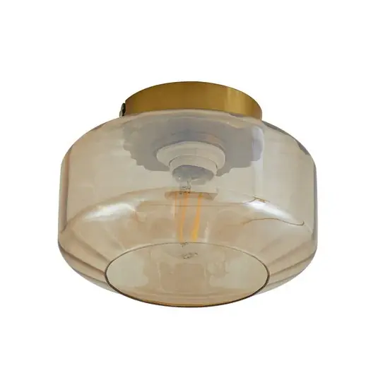 Hildur Deckenleuchte amber Ø 22 cm Glas - Lindby Sale