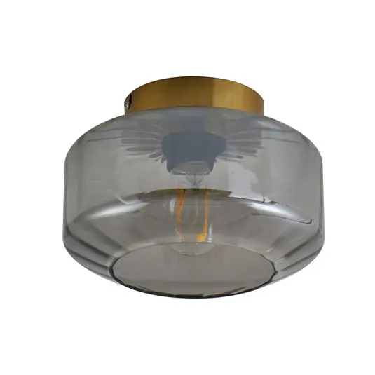 Jetzt Bestellen Hildur Deckenleuchte Ø 22 cm rauchgrau Glas - Lindby